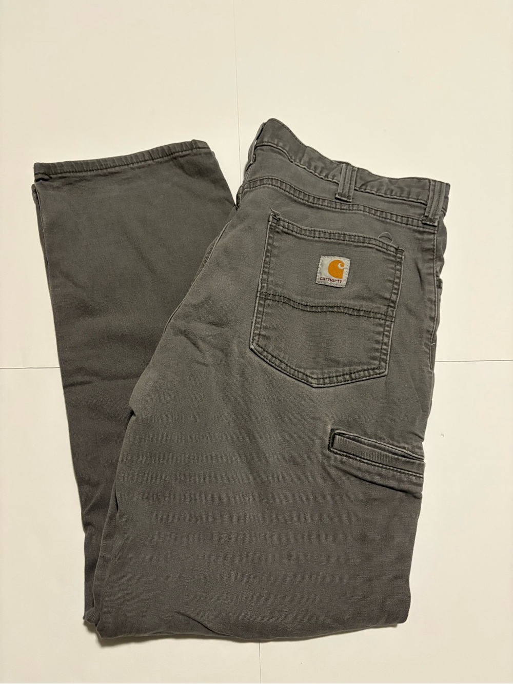 Carhartt Relaxed Fit Gray Canvas Work Pants Men’s Size 36x30